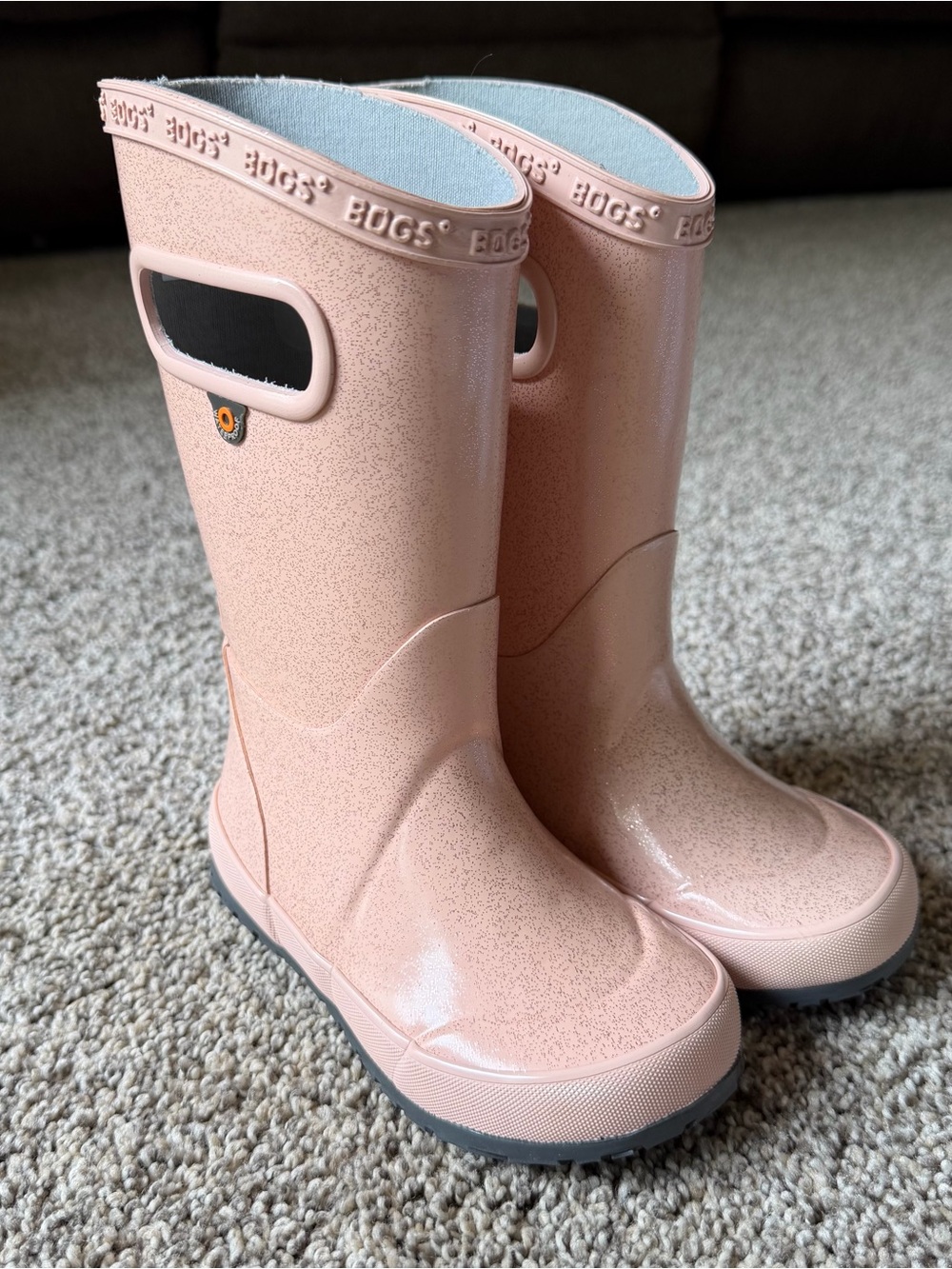 BOGS Kids' Peach Waterproof Pull-On Rain Boots NWOT Size 9 Toddler/Little Kid